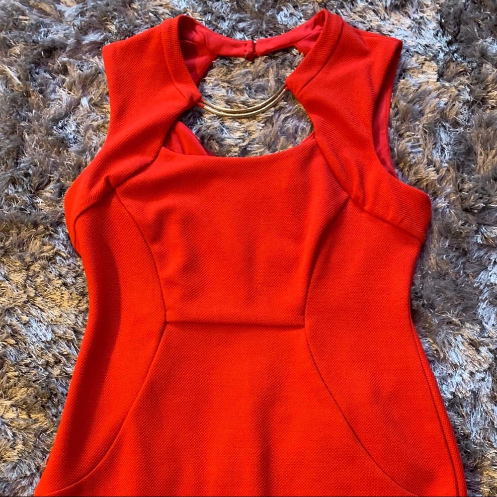 Sexy red-orange dress